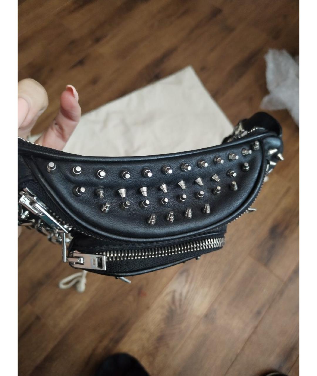 ALEXANDER WANG Черная кожаная поясная сумка, фото 3