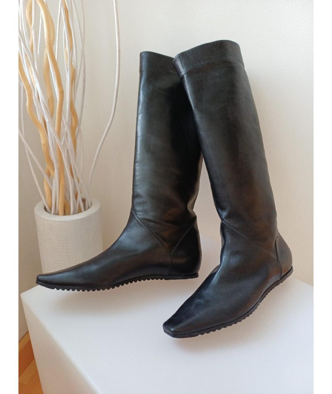 CASADEI Черные кожаные сапоги, фото 4