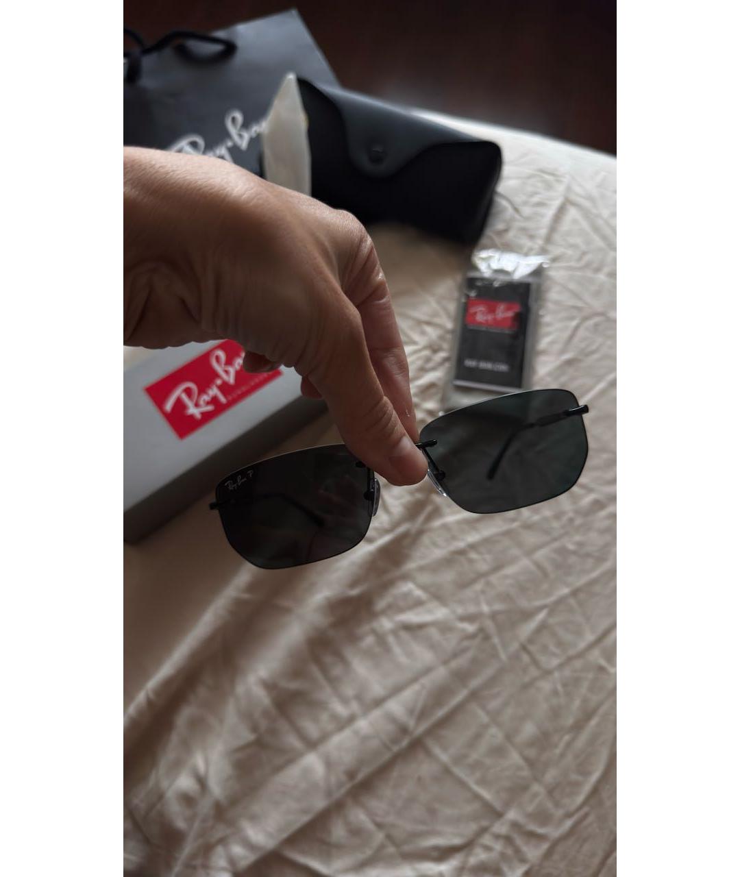 RAY BAN Черные солнцезащитные очки, фото 7