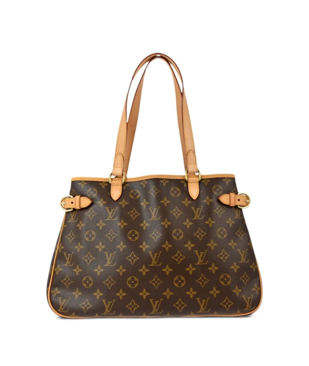 LOUIS VUITTON Коричневая кожаная сумка тоут, фото 8