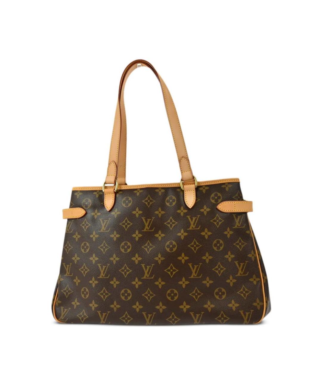 LOUIS VUITTON Коричневая кожаная сумка тоут, фото 3