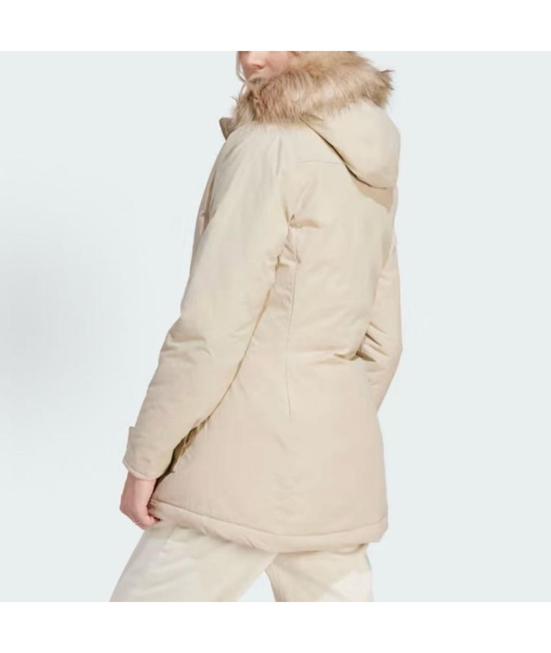 ADIDAS Бежевая полиамидовая парка, фото 3