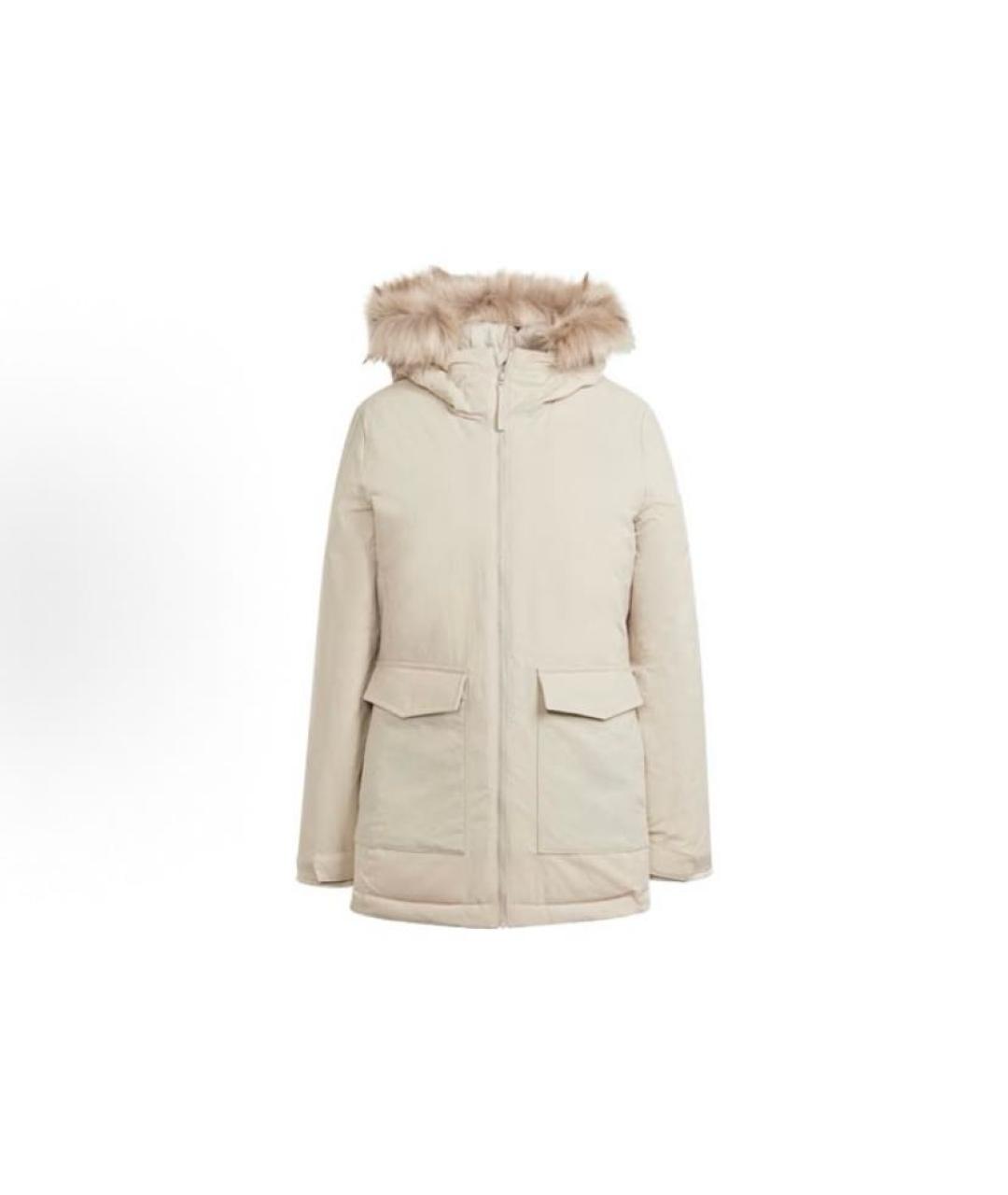 ADIDAS Бежевая полиамидовая парка, фото 7