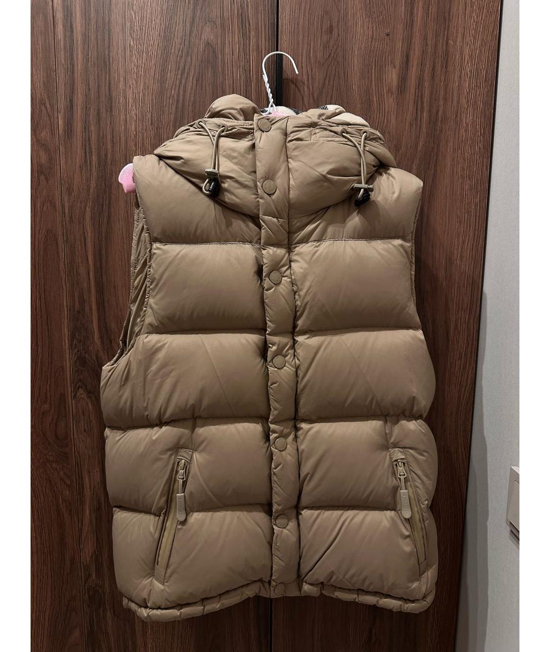 BURBERRY Коричневый полиэстеровый пуховик, фото 5