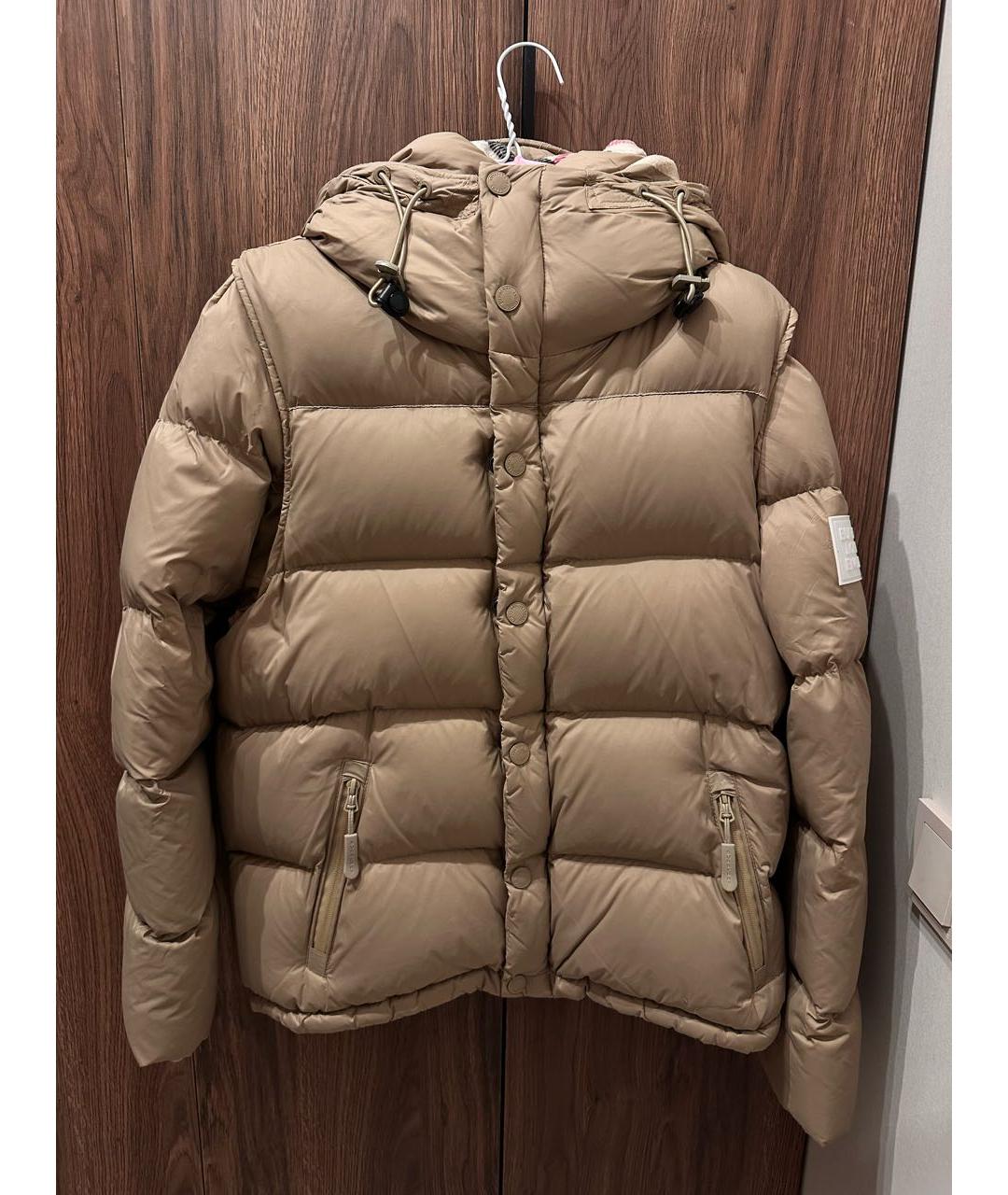 BURBERRY Коричневый полиэстеровый пуховик, фото 9