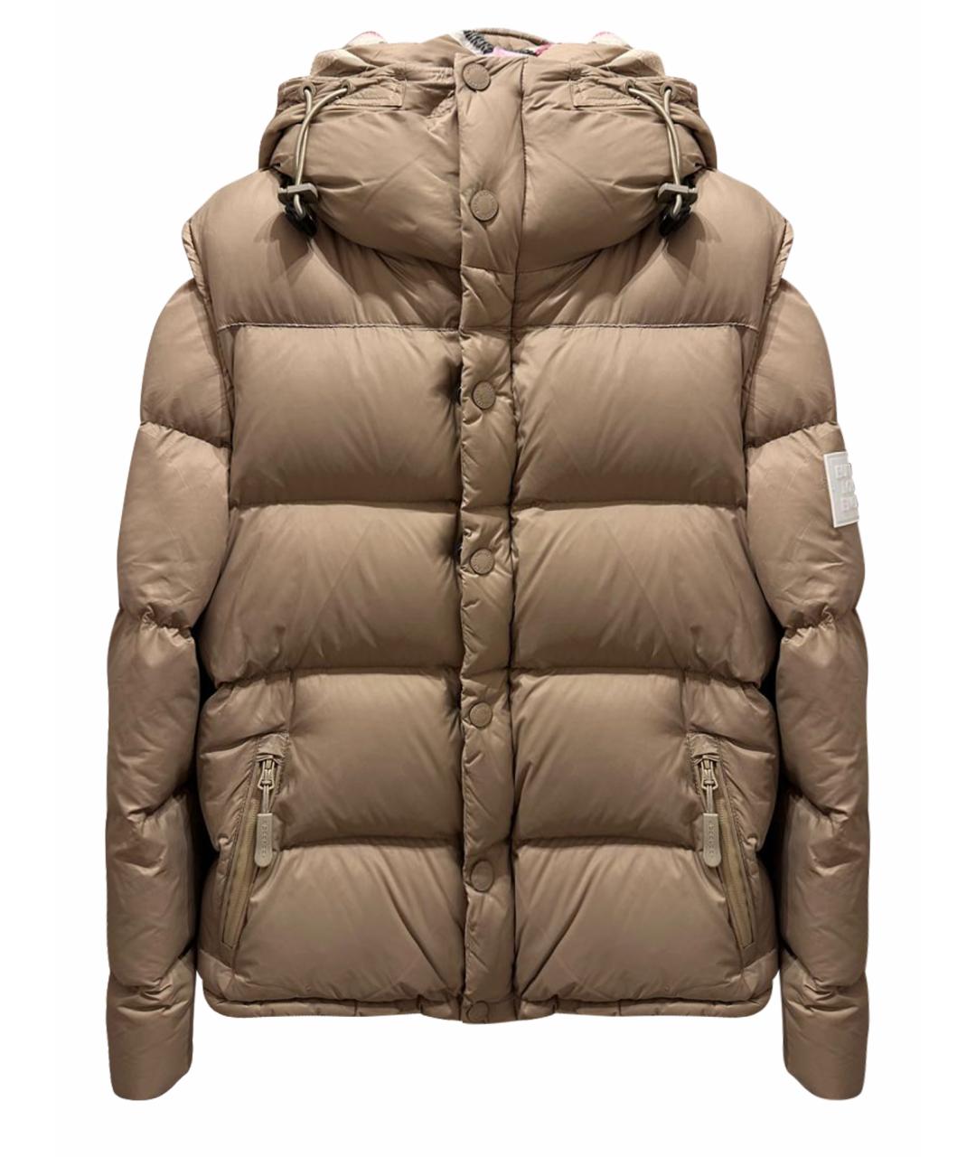 BURBERRY Коричневый полиэстеровый пуховик, фото 1