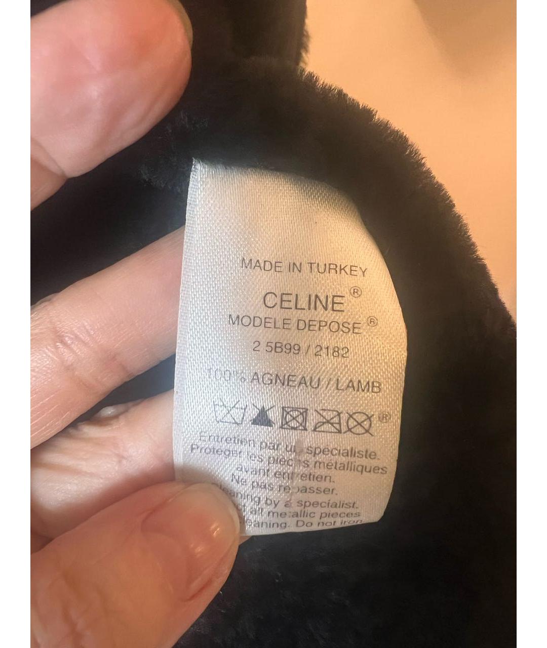 CELINE Черная замшевая дубленка, фото 4