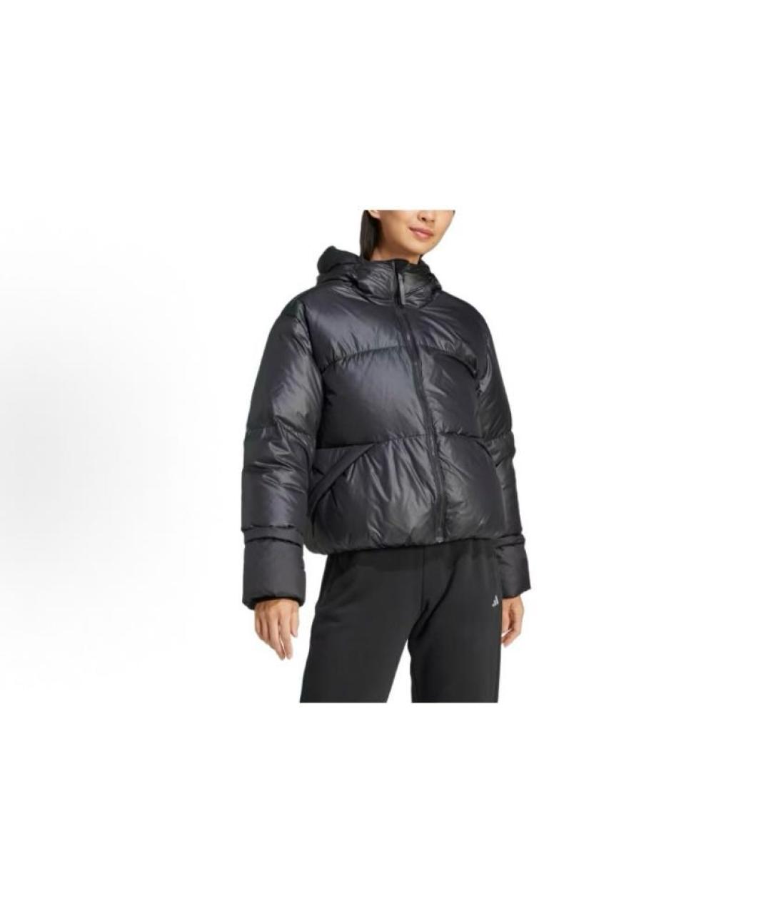 ADIDAS Черный полиэстеровый пуховик, фото 4