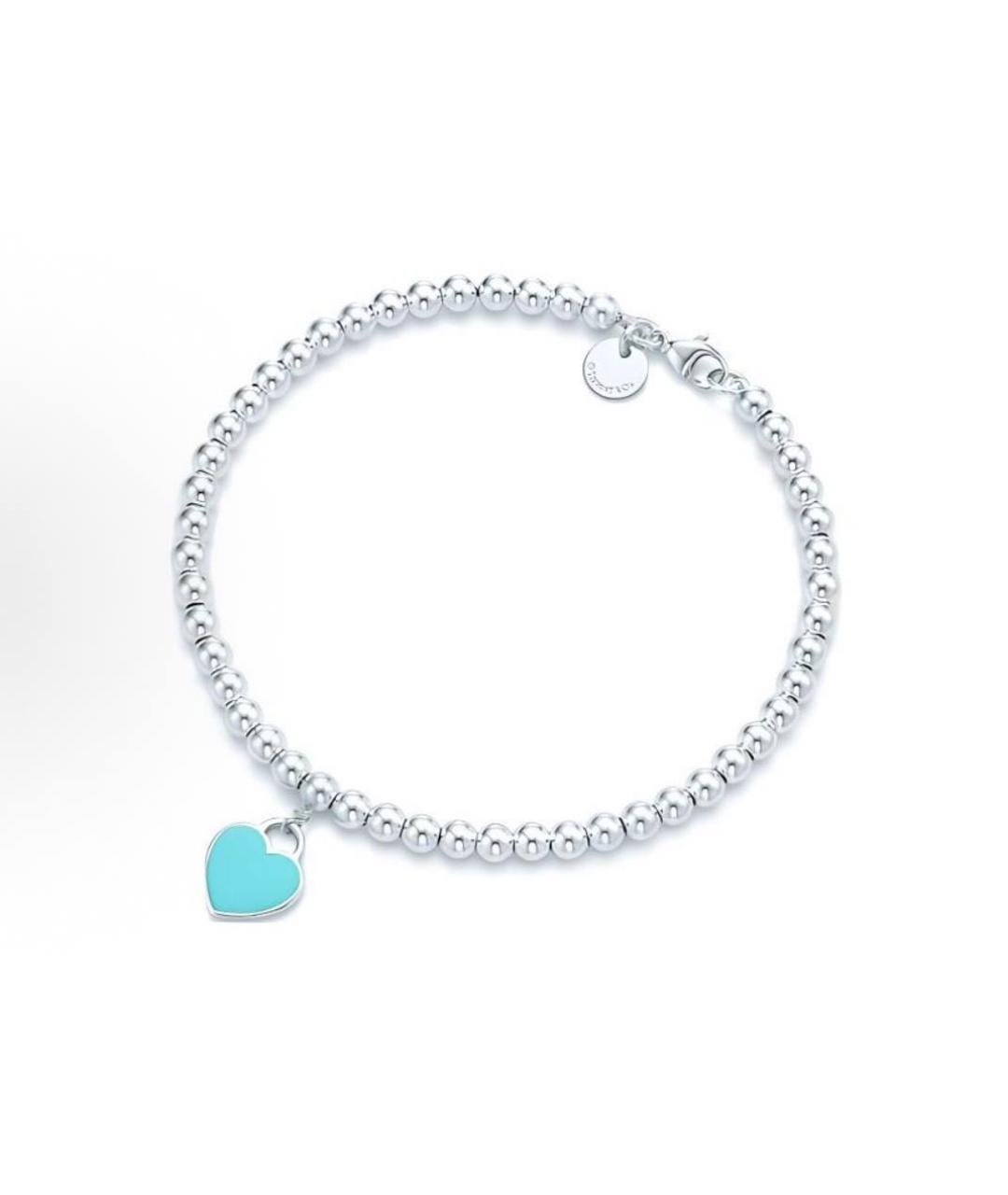 TIFFANY&CO Белый серебряный браслет, фото 5