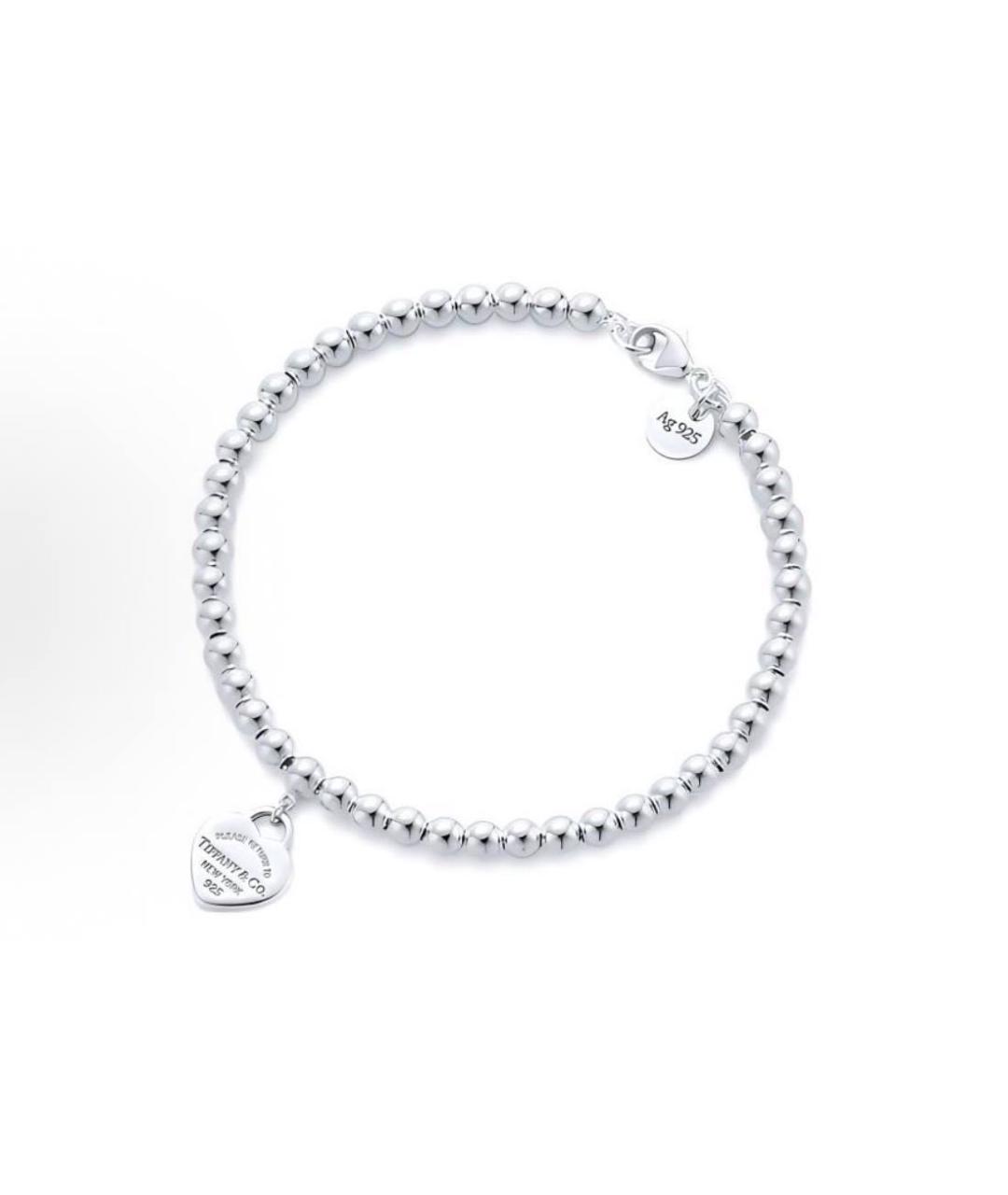 TIFFANY&CO Белый серебряный браслет, фото 3