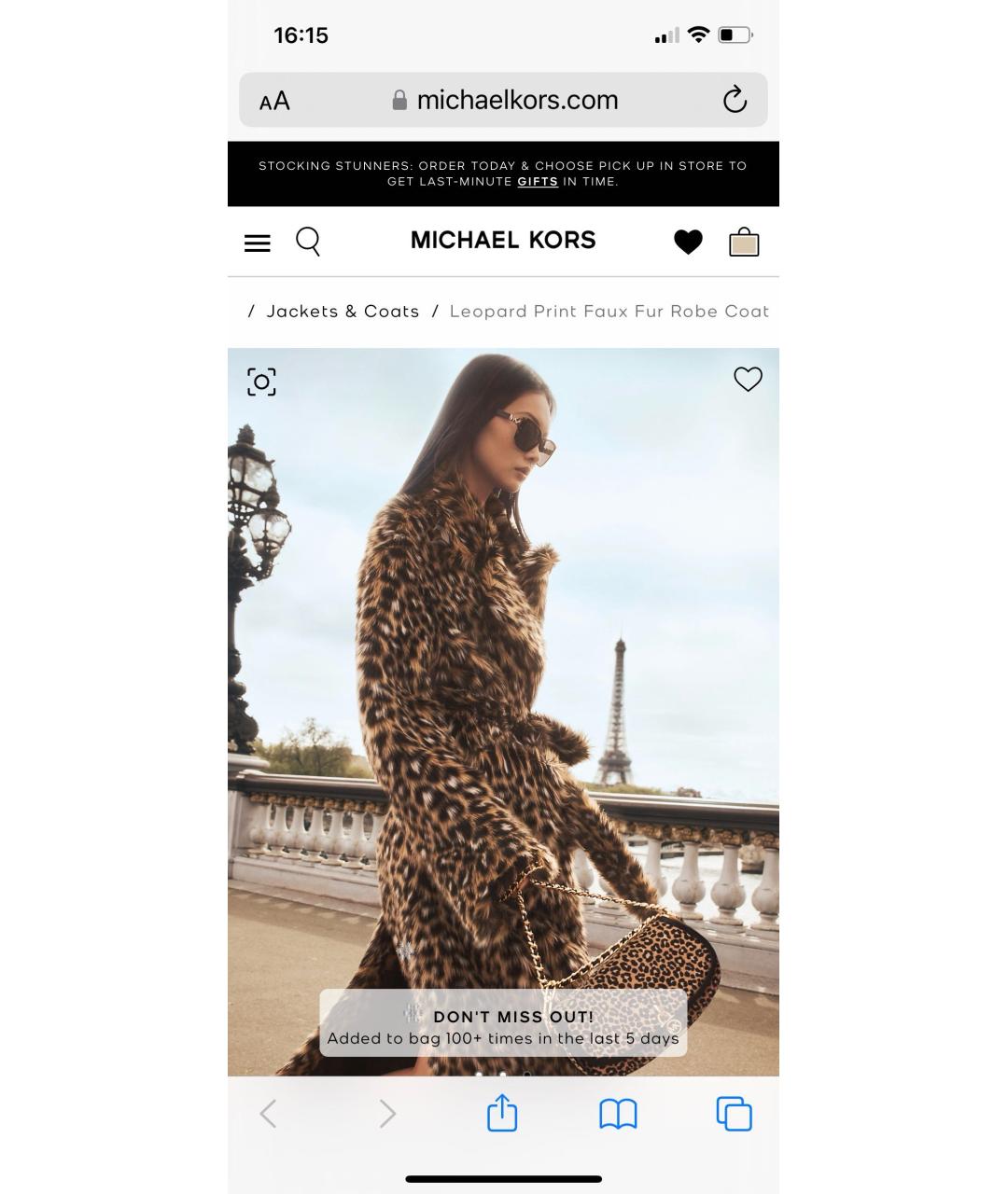 MICHAEL KORS Мульти полиэстеровая шуба, фото 5