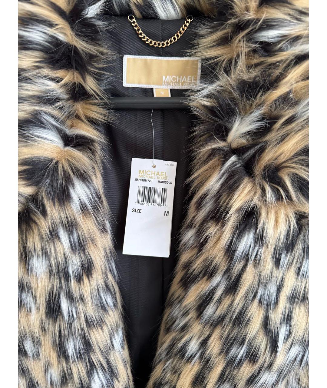 MICHAEL KORS Мульти полиэстеровая шуба, фото 3