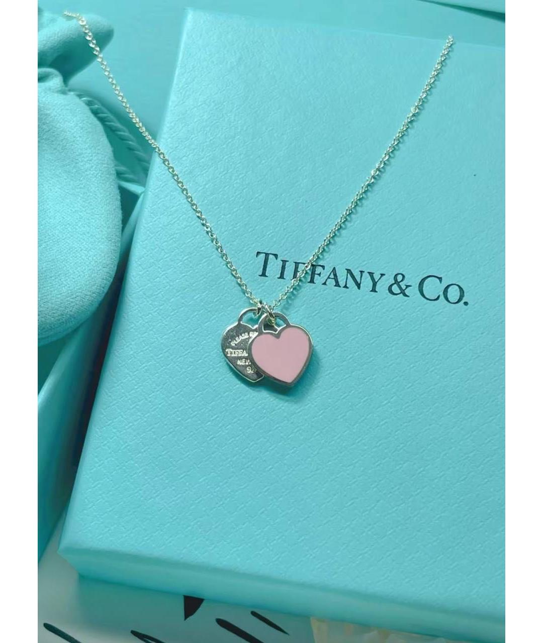 TIFFANY&CO Белая серебряная подвеска, фото 4