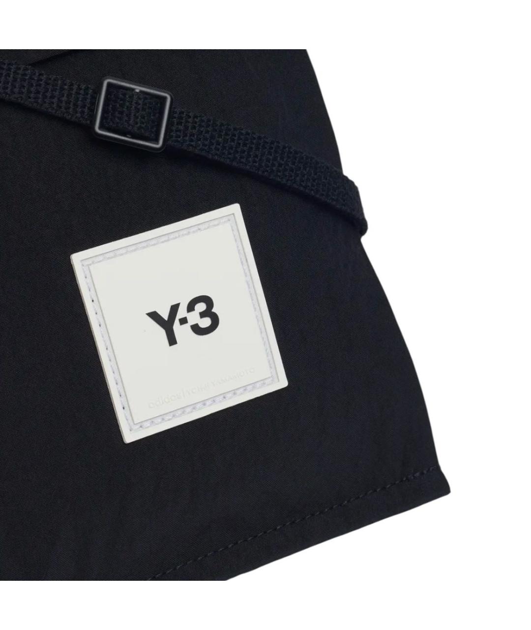 Y-3 Черная синтетическая сумка на плечо, фото 8
