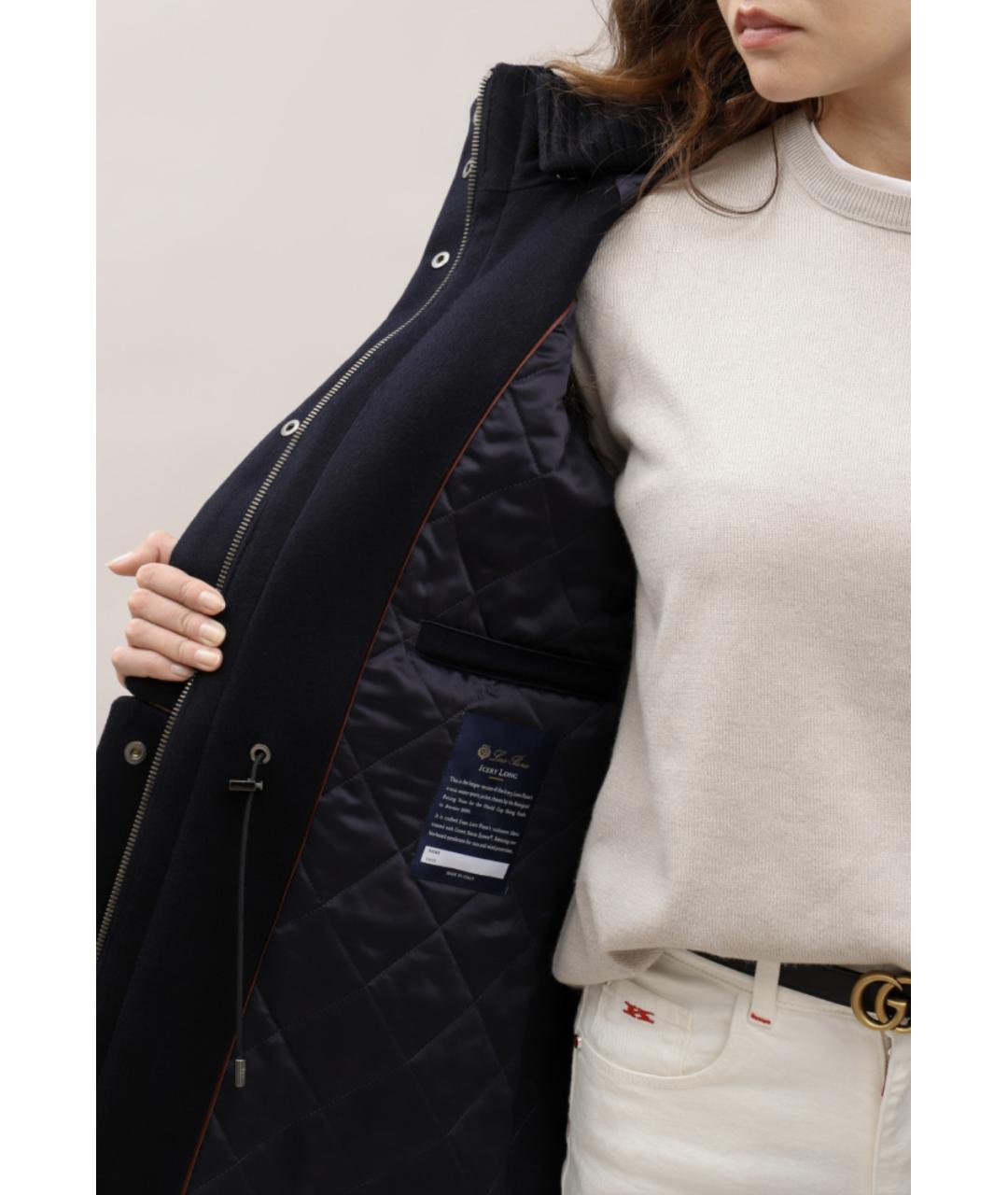 LORO PIANA Темно-синяя кашемировая парка, фото 4
