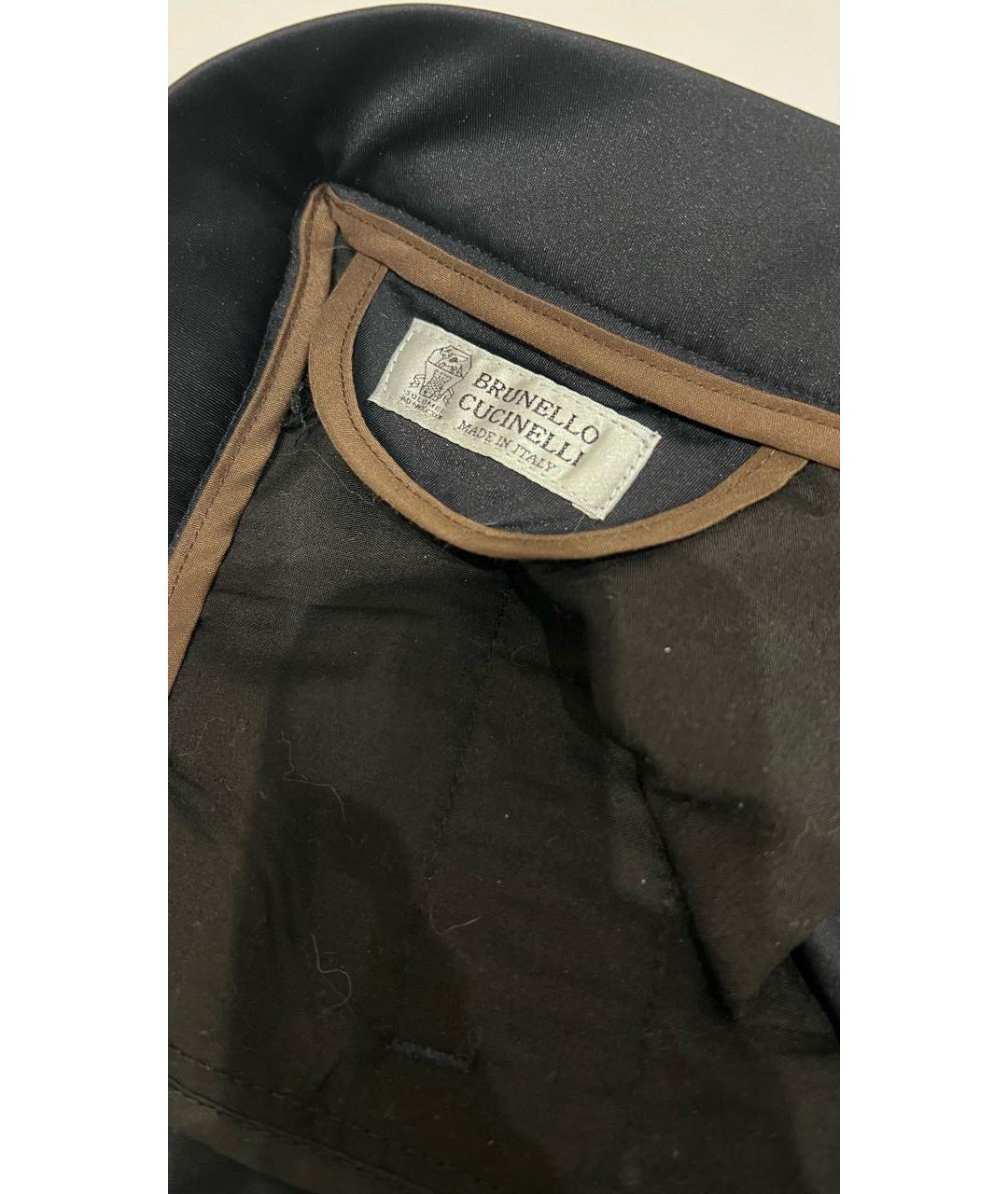 BRUNELLO CUCINELLI Черные хлопковые классические брюки, фото 5