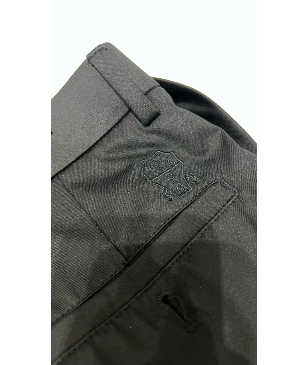 BRUNELLO CUCINELLI Черные хлопковые классические брюки, фото 4