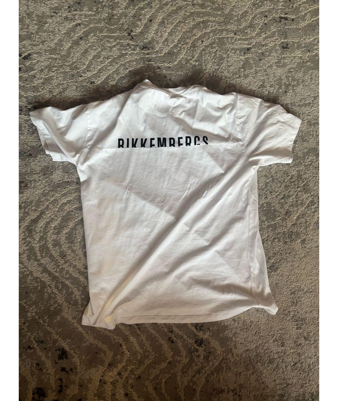 BIKKEMBERGS Белая хлопковая футболка, фото 2