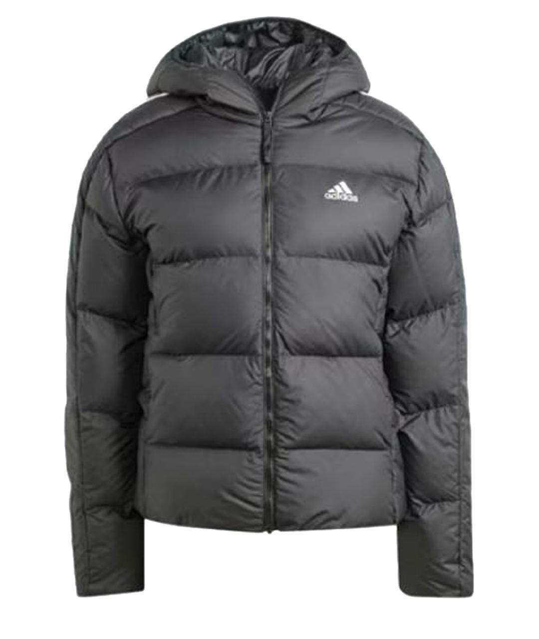 ADIDAS Черный полиэстеровый пуховик, фото 1