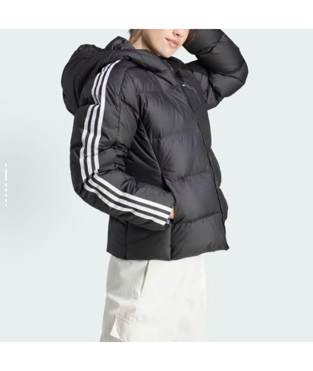 ADIDAS Черный полиэстеровый пуховик, фото 4