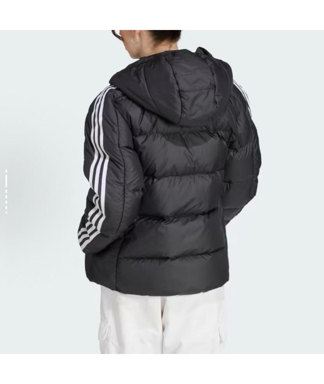 ADIDAS Черный полиэстеровый пуховик, фото 2