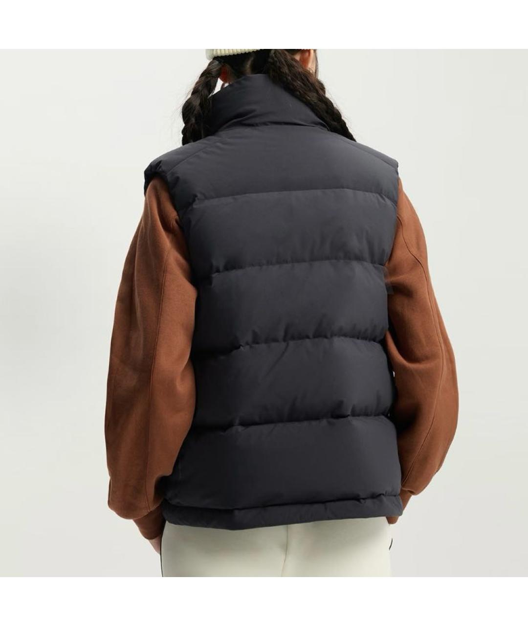 ADIDAS Черный полиэстеровый жилет, фото 4