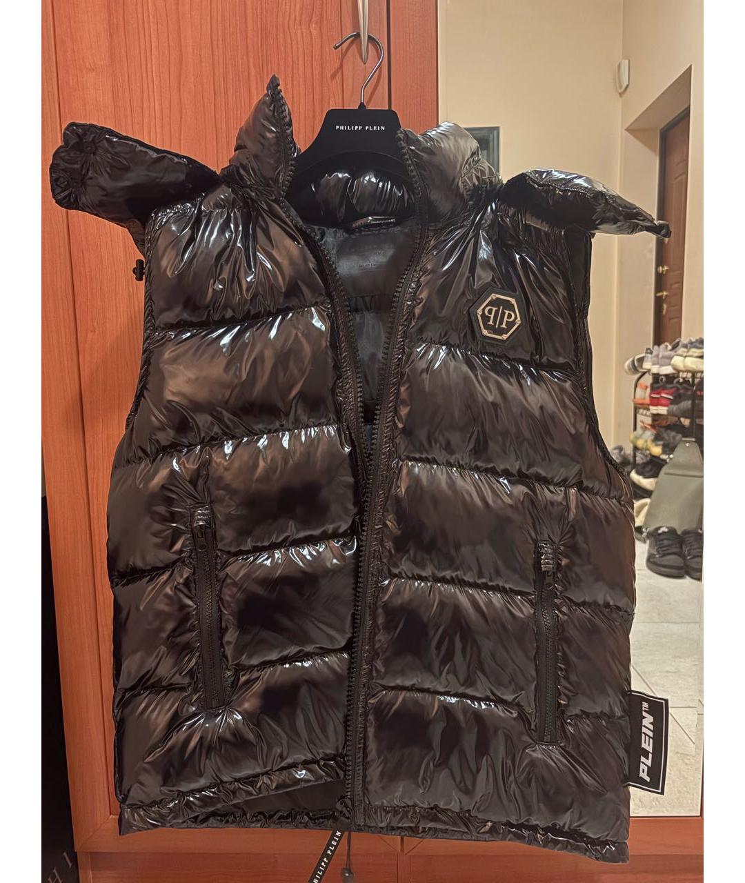 PHILIPP PLEIN Черный полиэстеровый жилет, фото 4