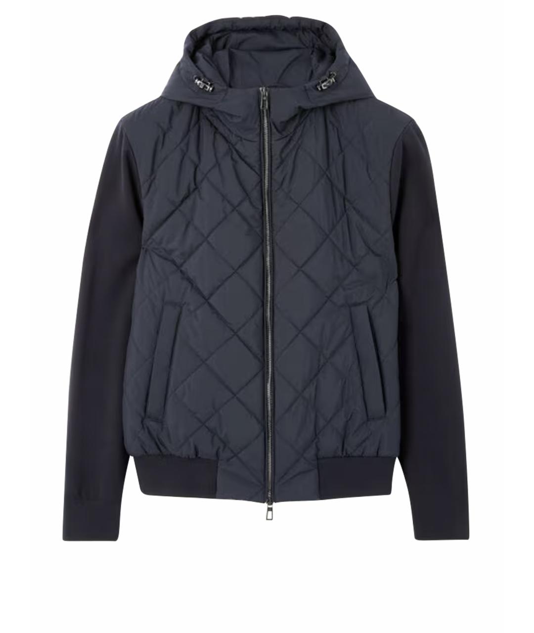 LORO PIANA Темно-синяя полиэстеровая куртка, фото 1