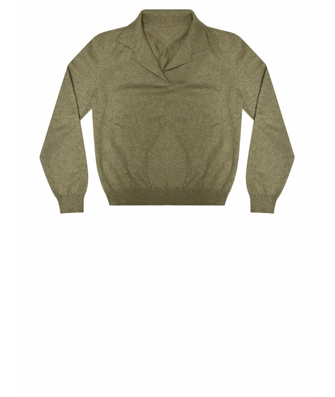 LORO PIANA Хаки кашемировый джемпер / свитер, фото 1