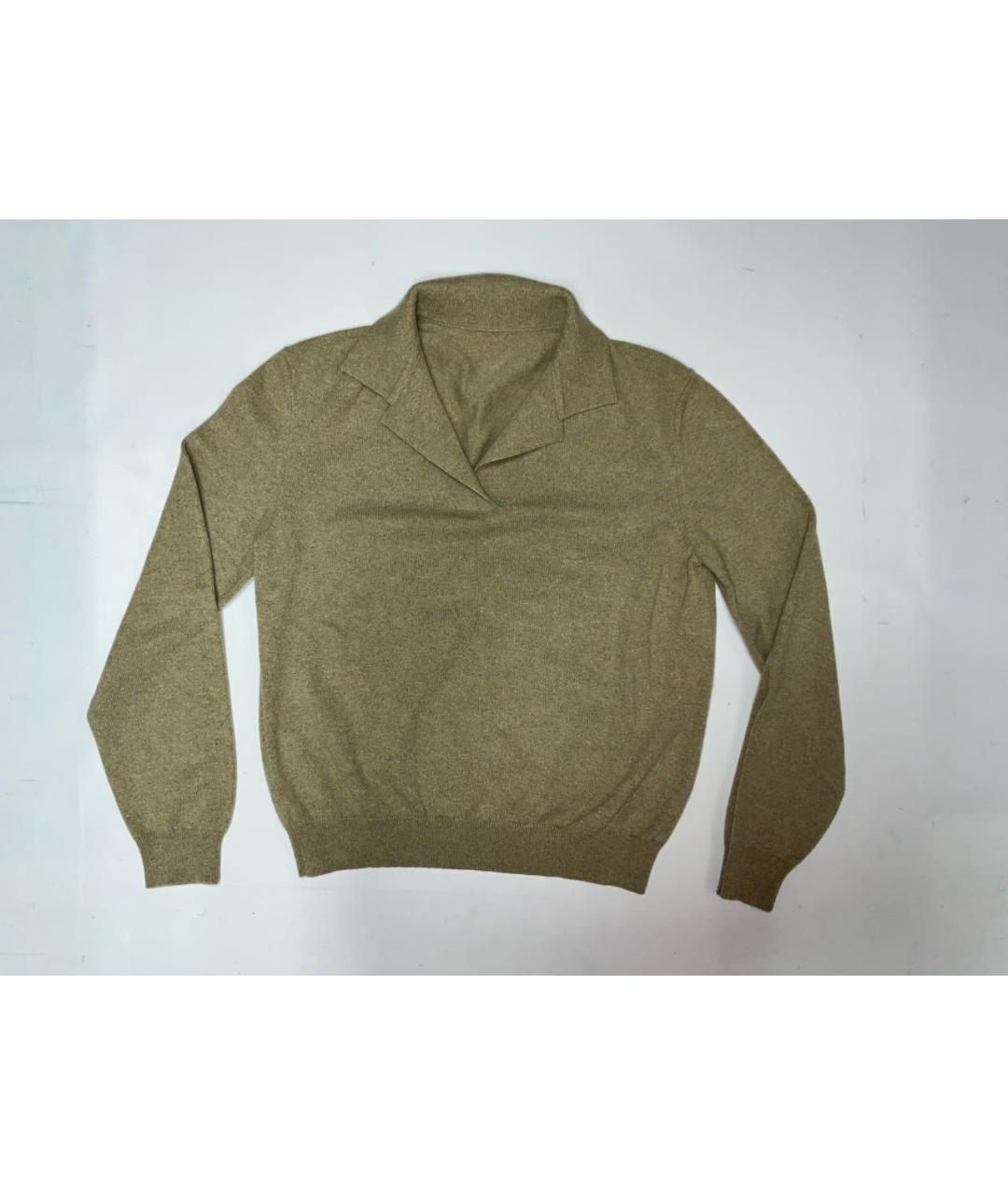 LORO PIANA Хаки кашемировый джемпер / свитер, фото 5