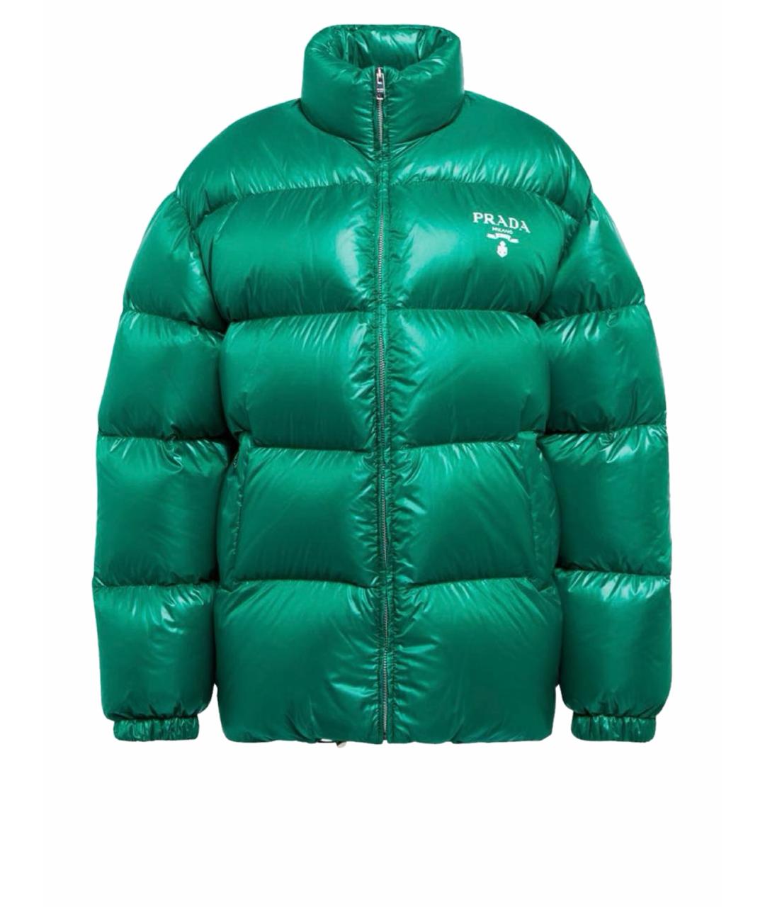 PRADA Зеленая полиэстеровая куртка, фото 1