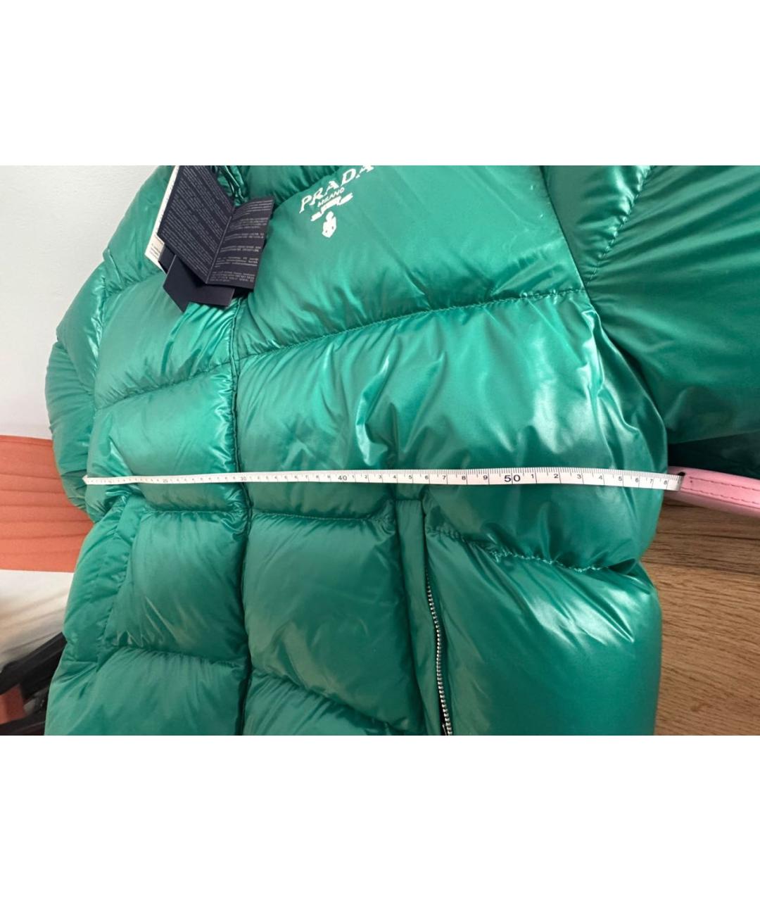 PRADA Зеленая полиэстеровая куртка, фото 6