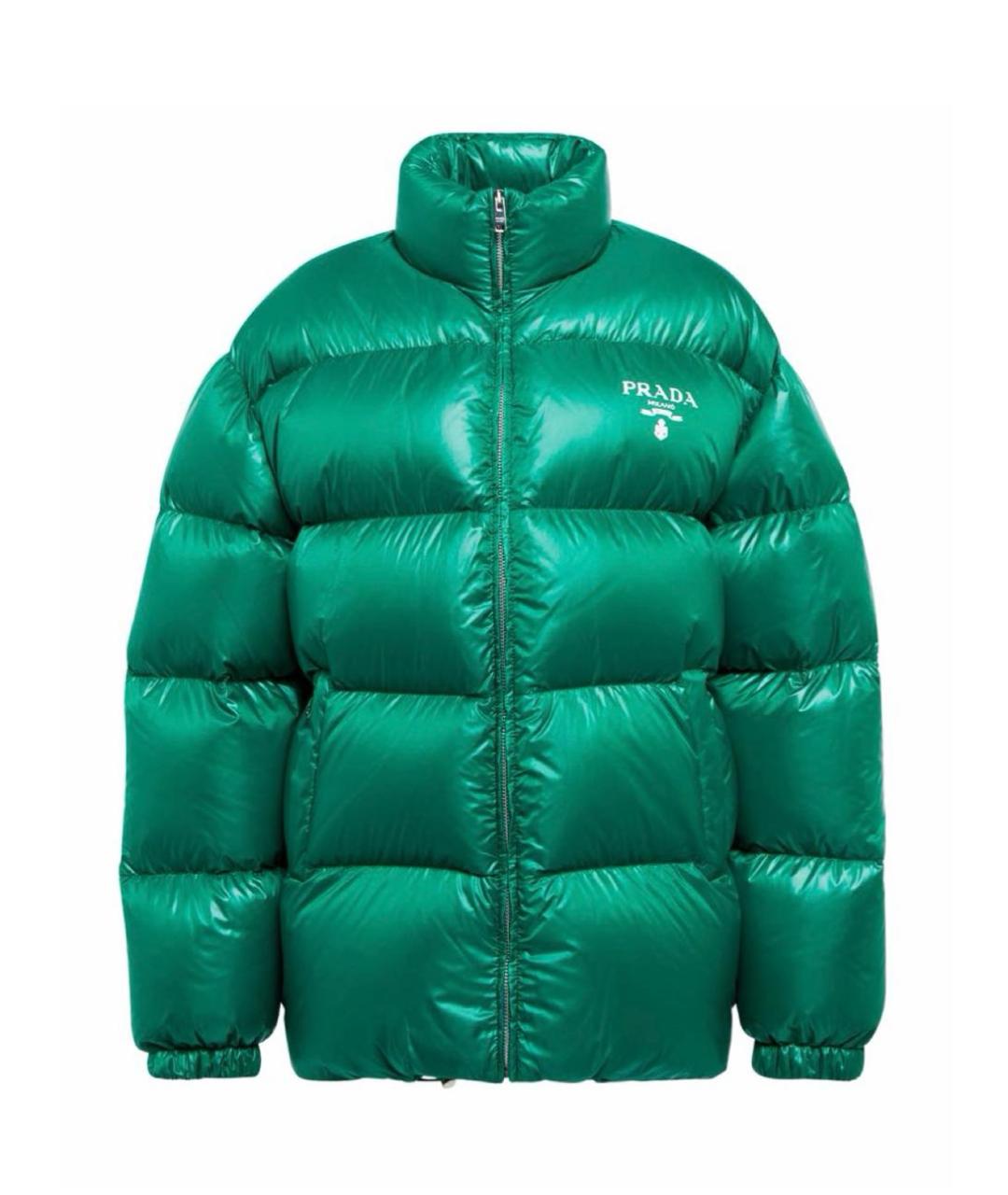 PRADA Зеленая полиэстеровая куртка, фото 8