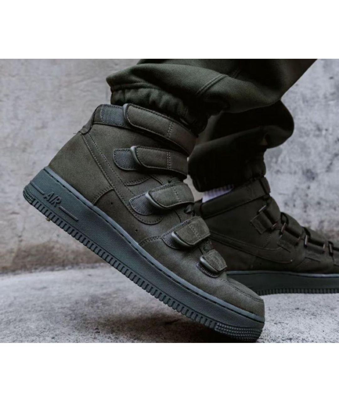 NIKE Хаки замшевые высокие кроссовки / кеды, фото 5