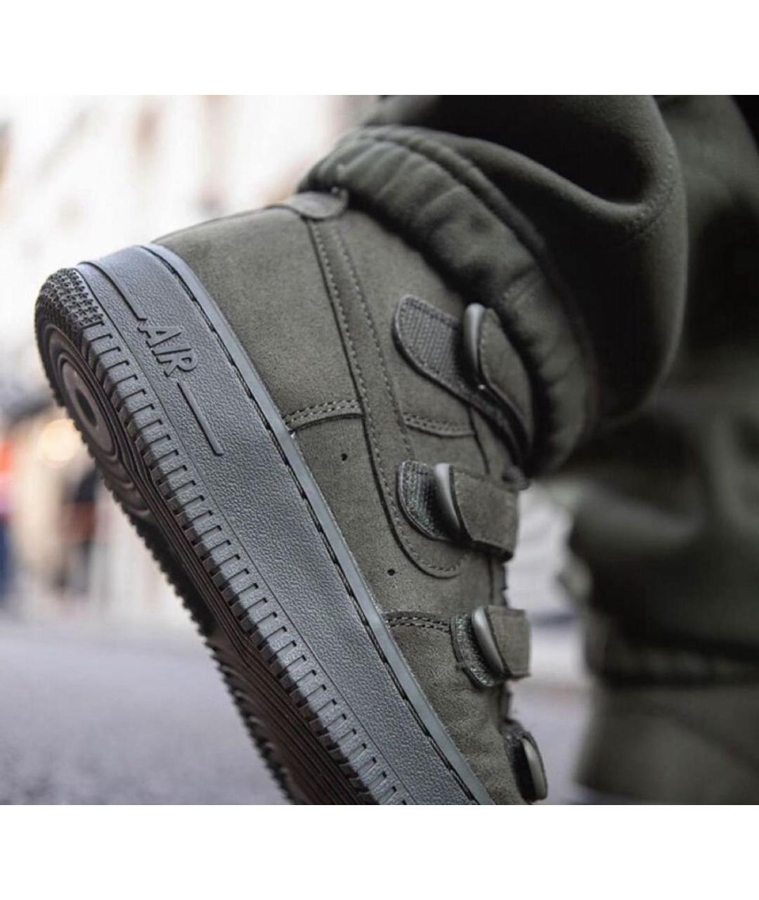 NIKE Хаки замшевые высокие кроссовки / кеды, фото 7