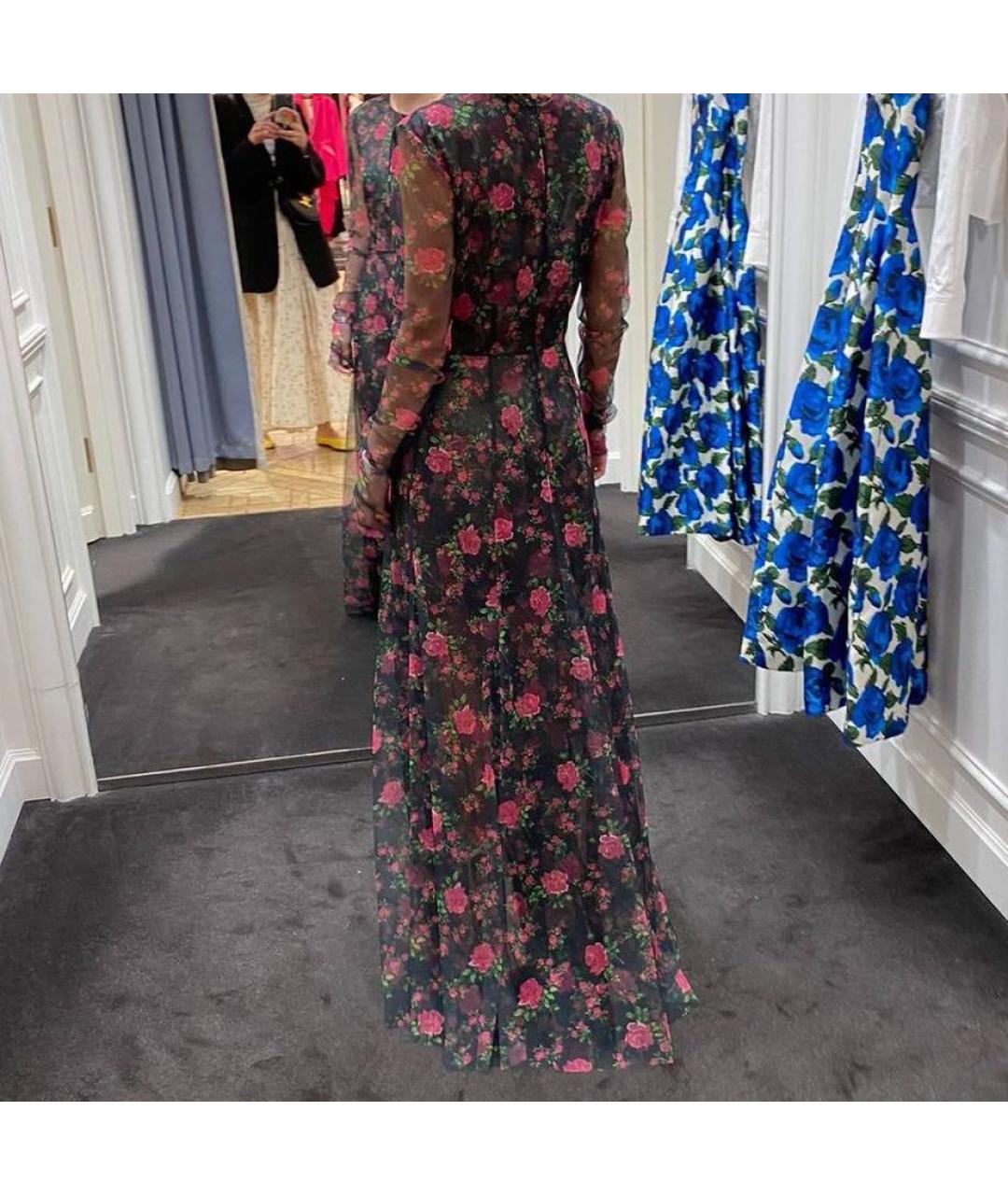 PHILOSOPHY DI LORENZO SERAFINI Черное сетчатое вечернее платье, фото 4