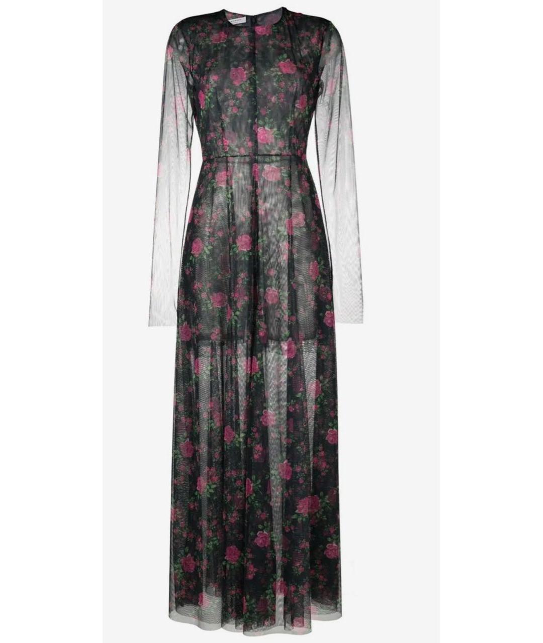 PHILOSOPHY DI LORENZO SERAFINI Черное сетчатое вечернее платье, фото 7