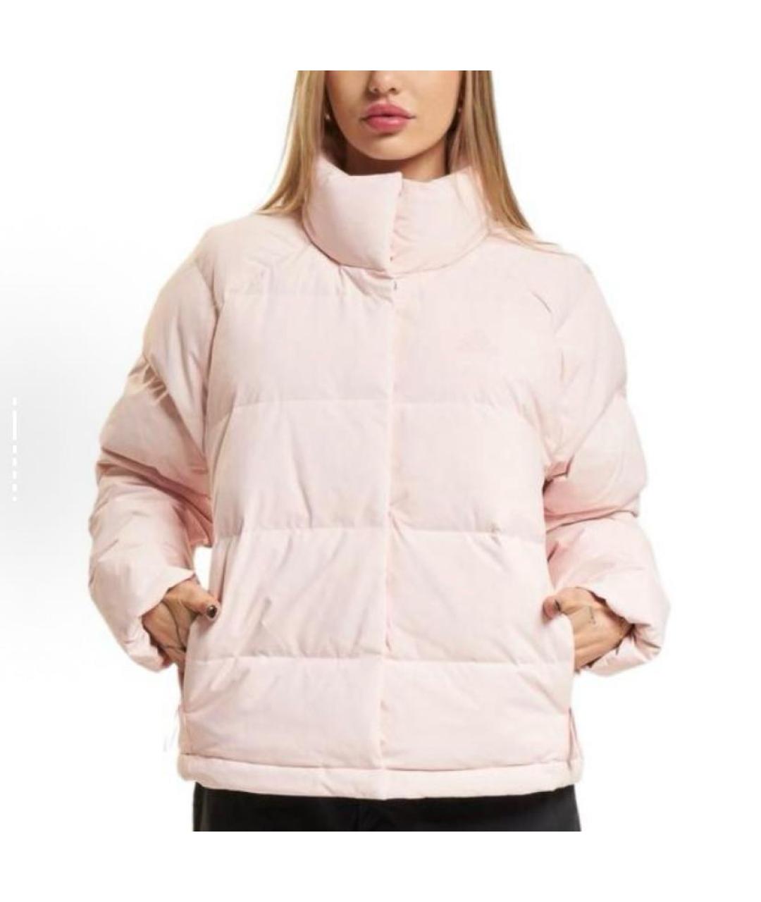 ADIDAS Коралловый полиэстеровый пуховик, фото 3