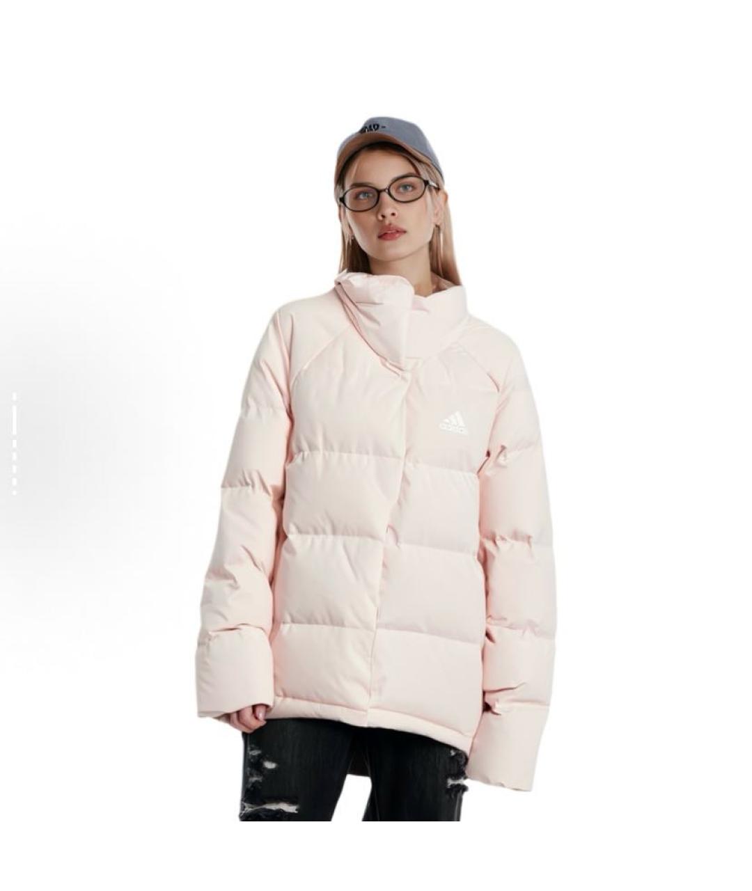 ADIDAS Коралловый полиэстеровый пуховик, фото 2