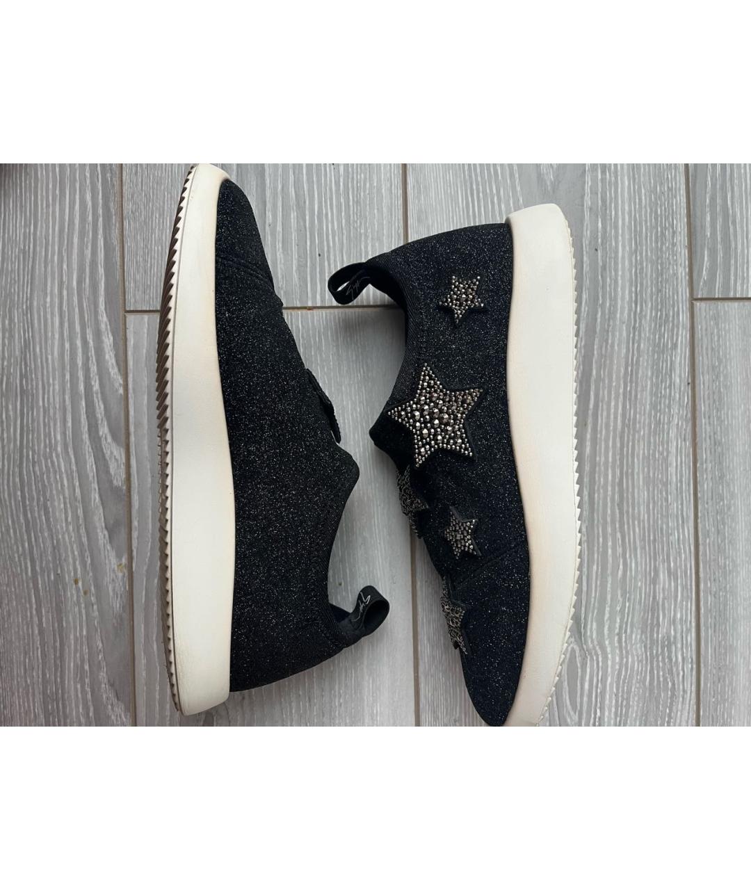 GIUSEPPE ZANOTTI DESIGN Антрацитовые текстильные слипоны, фото 5