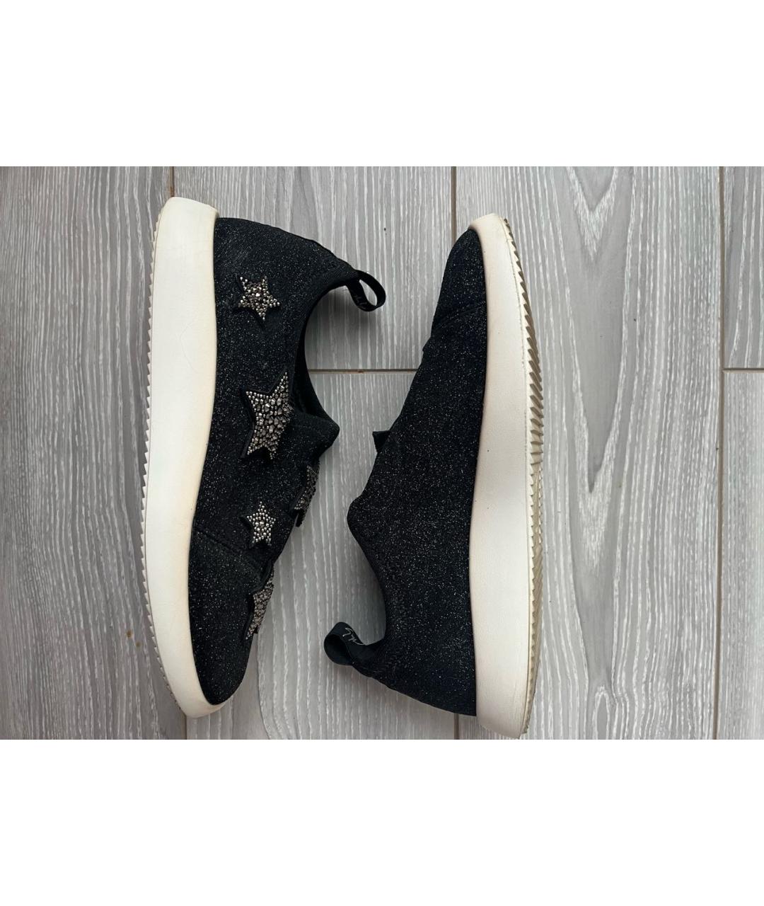 GIUSEPPE ZANOTTI DESIGN Антрацитовые текстильные слипоны, фото 4