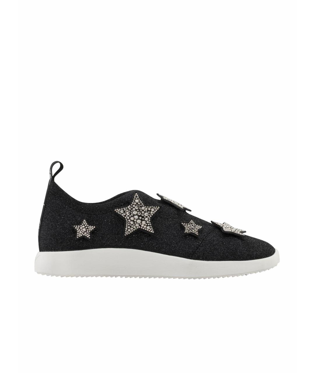 GIUSEPPE ZANOTTI DESIGN Антрацитовые текстильные слипоны, фото 1