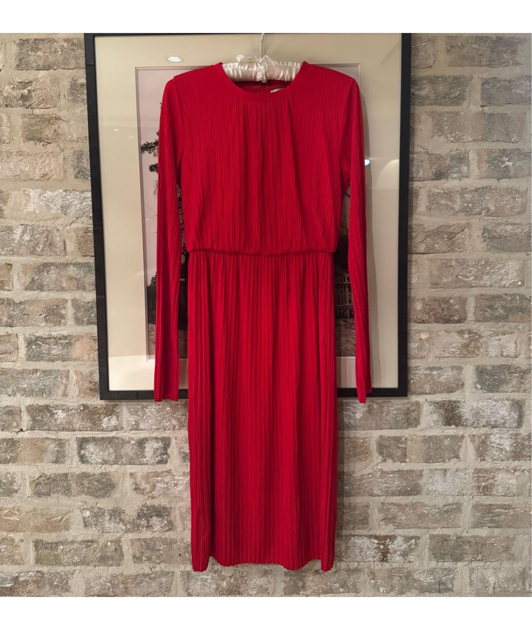 MAX MARA Красное вискозное коктейльное платье, фото 9