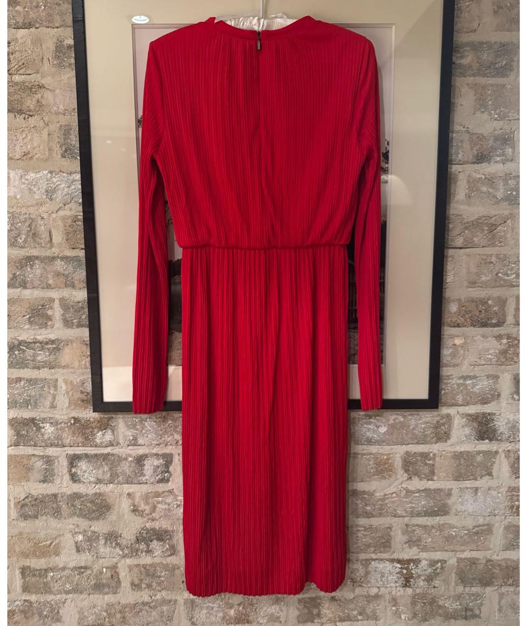 MAX MARA Красное вискозное коктейльное платье, фото 2