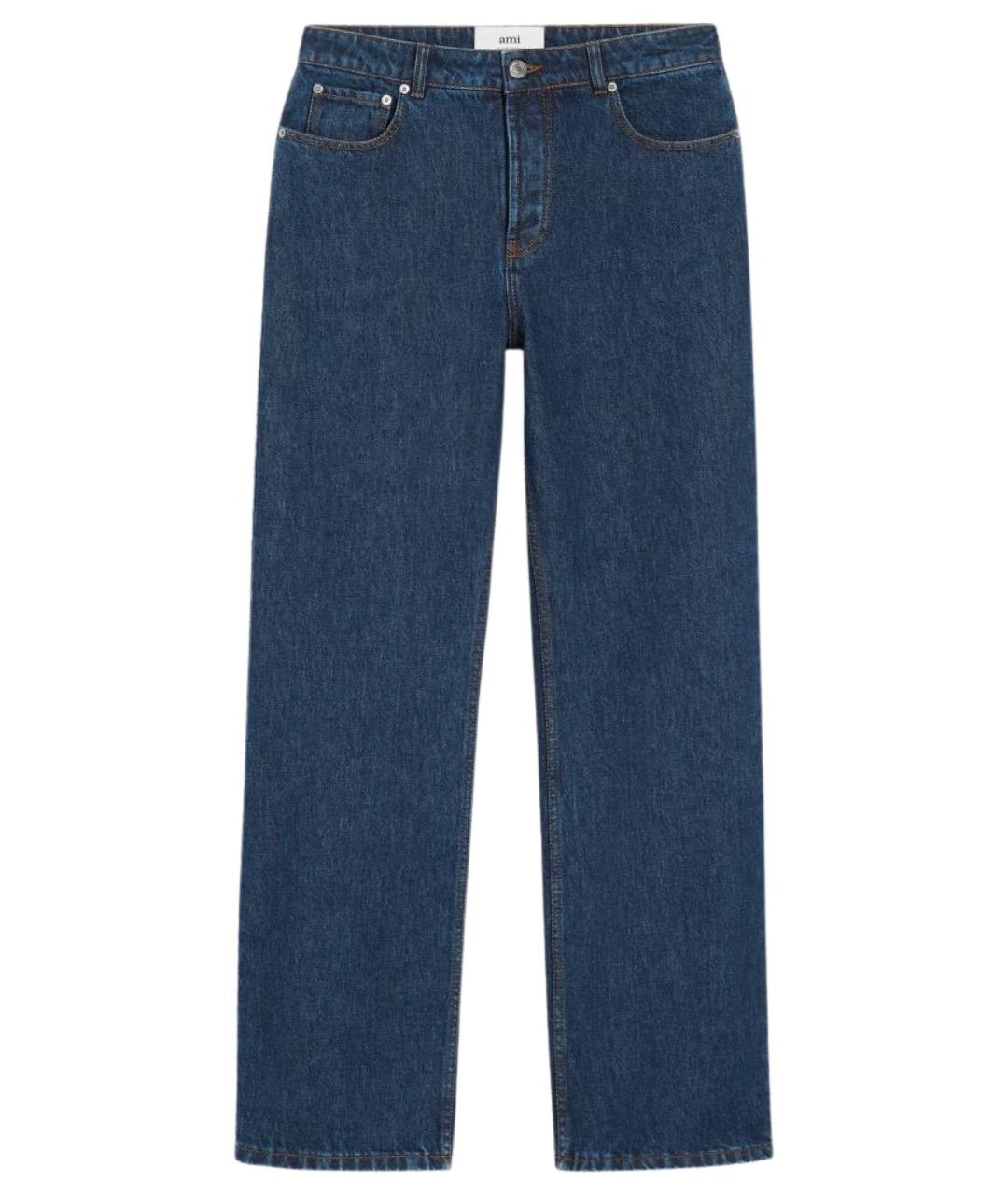 Ami Paris Синие хлопковые прямые джинсы, фото 1
