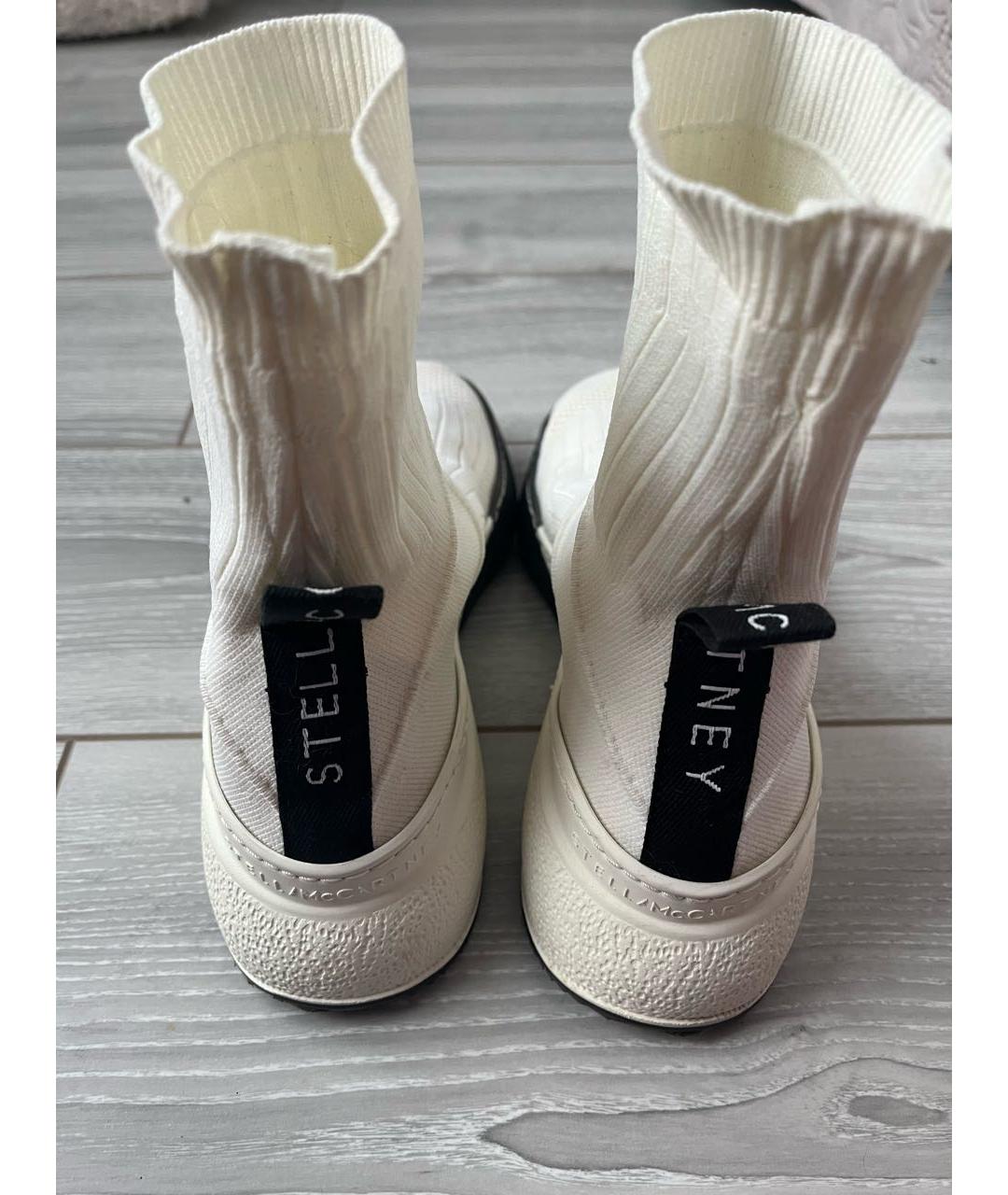 STELLA MCCARTNEY Белые текстильные кроссовки, фото 3