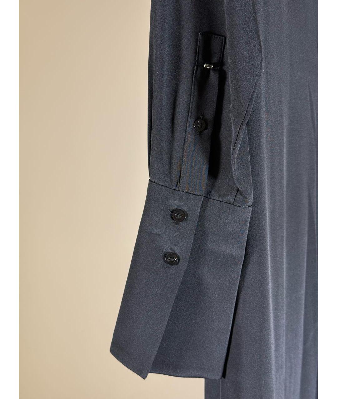SPORTMAX Черное шелковое вечернее платье, фото 3