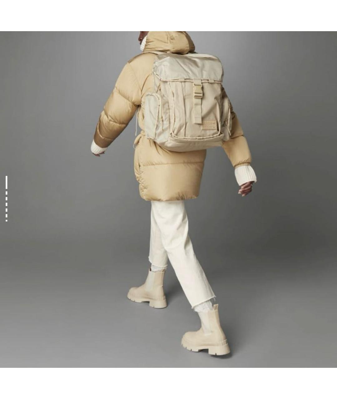 ADIDAS Бежевый полиамидовый пуховик, фото 2