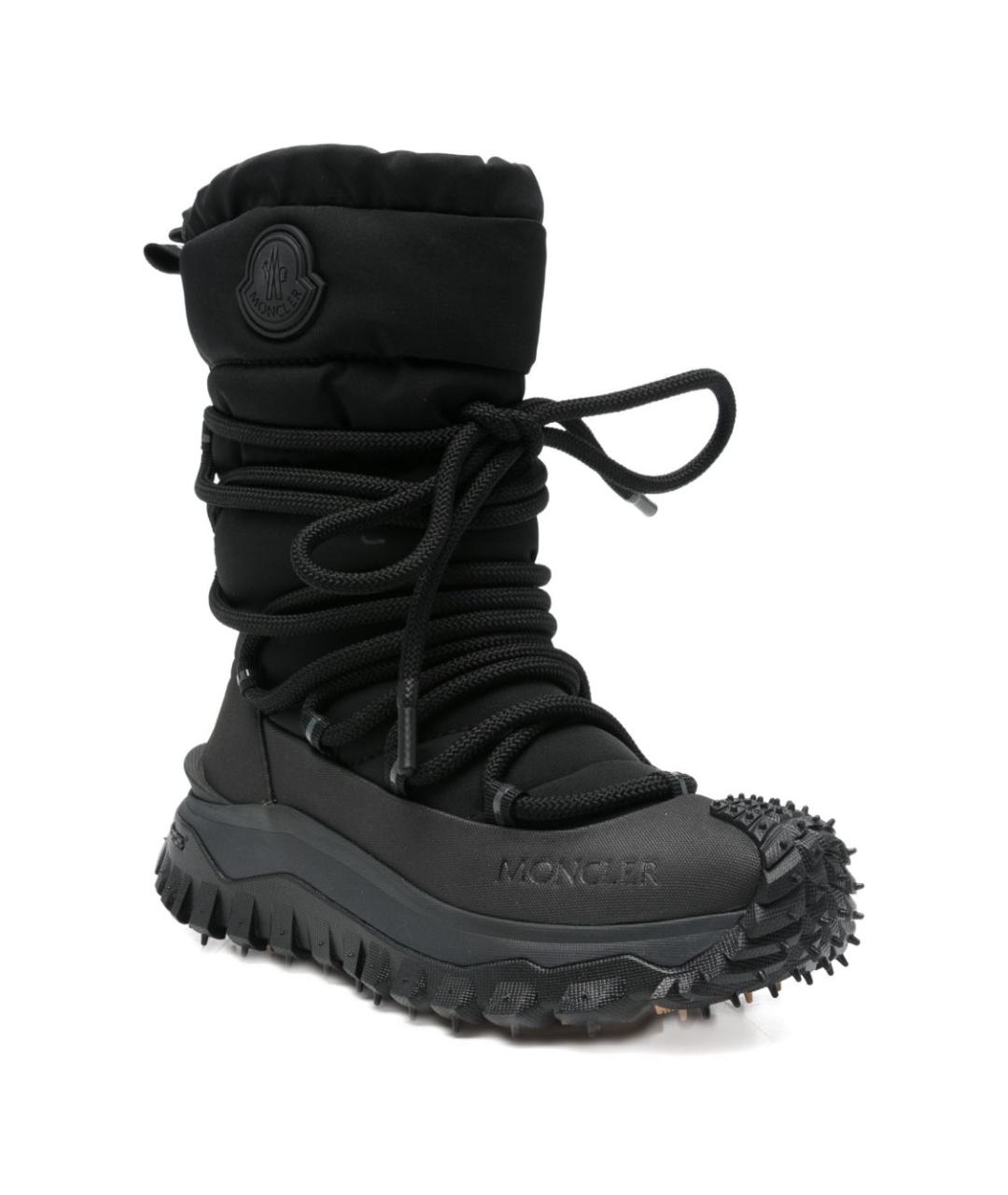 MONCLER Черные синтетические сапоги, фото 4