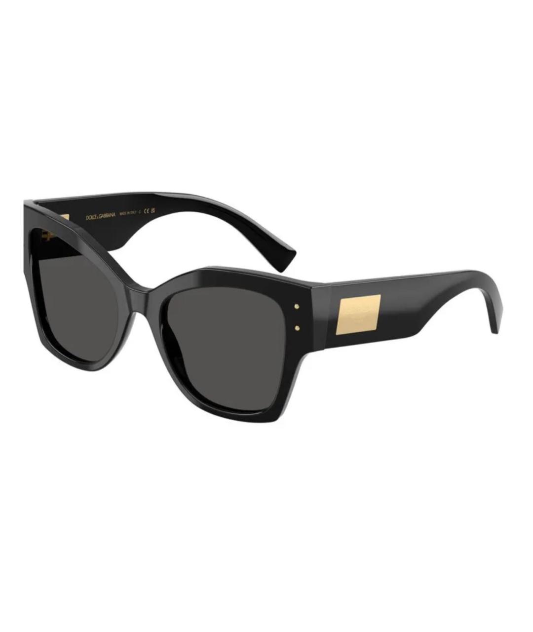 DOLCE&GABBANA Черные пластиковые солнцезащитные очки, фото 1